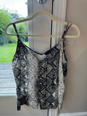 Sanctuary Black and White Snakeskin Cami